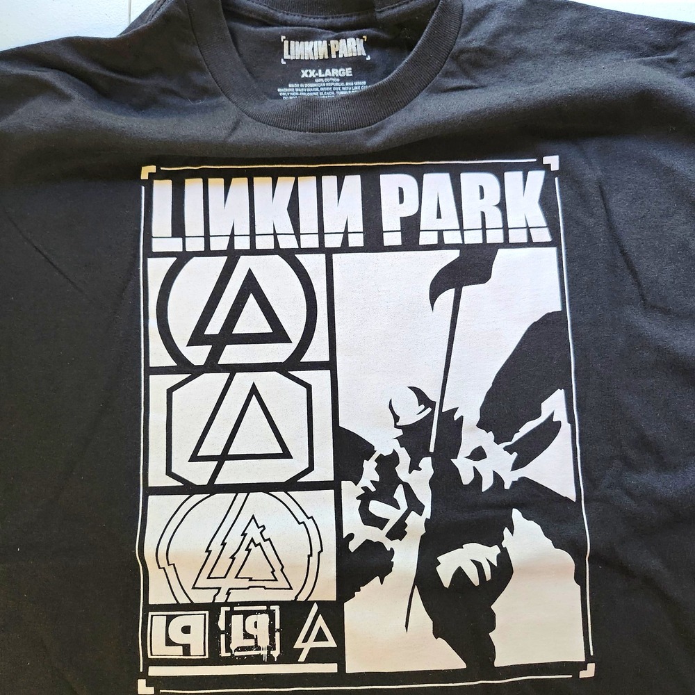 Linkin Park Black Graphic T-Shirt, Size XX-Large (2XL), Original